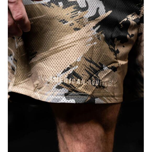 AAR Men's Brown Cliffside Camo Mesh Shorts Size L - Picture 11 of 12